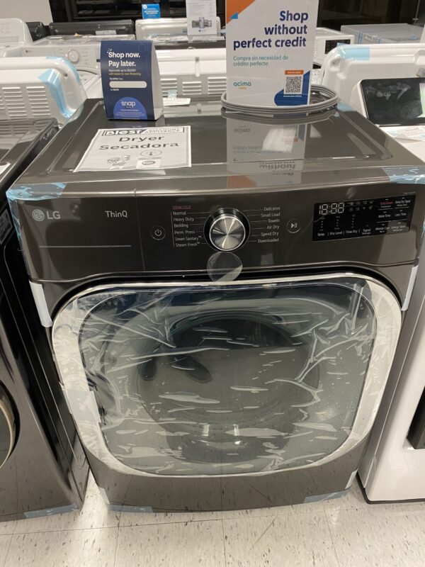 LG 9.0 cu. ft. Vented SMART Stackable Electric Dryer in Black Steel with TurboSteam and Sensor Dry Technology