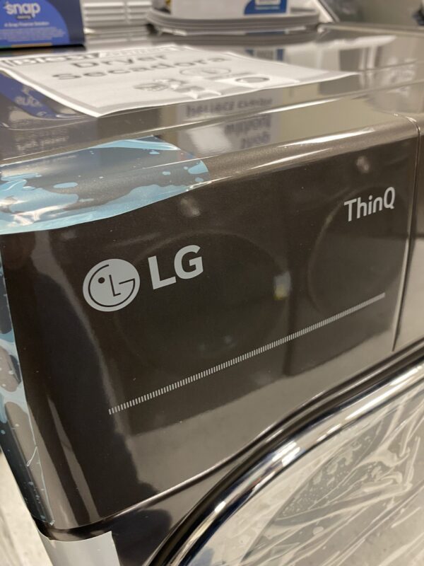 LG 9.0 cu. ft. Vented SMART Stackable Electric Dryer in Black Steel with TurboSteam and Sensor Dry Technology