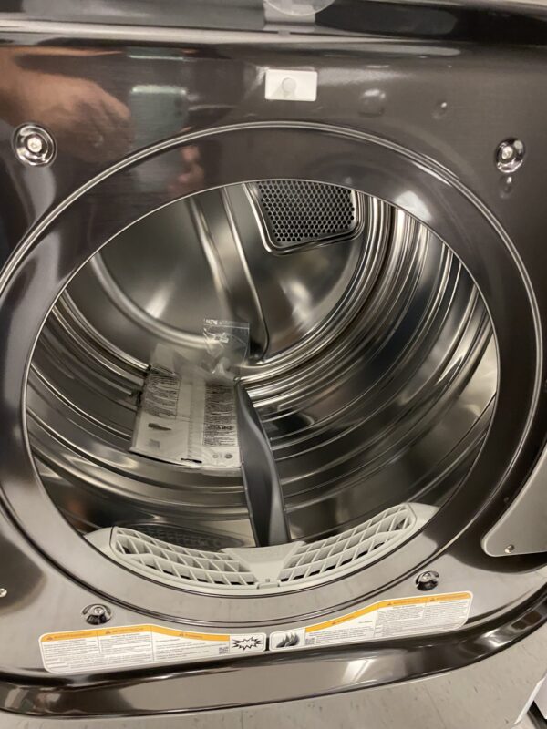 LG 9.0 cu. ft. Vented SMART Stackable Electric Dryer in Black Steel with TurboSteam and Sensor Dry Technology
