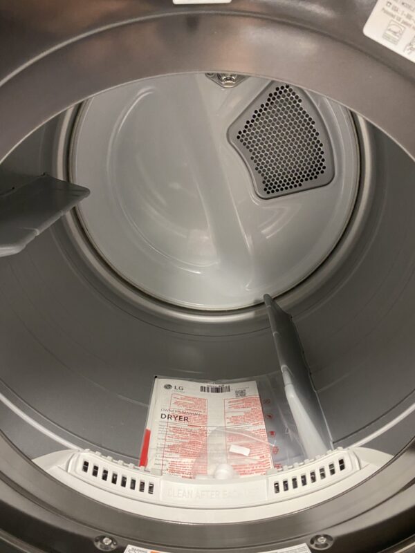 LG 7.4 Cu. Ft. Vented SMART Stackable Electric Dryer in Black Steel with TurboSteam and Sensor Dry Technology