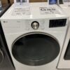 LG 7.4 Cu. Ft. Vented SMART Stackable Gas Dryer in White with TurboSteam and Sensor Dry Technology