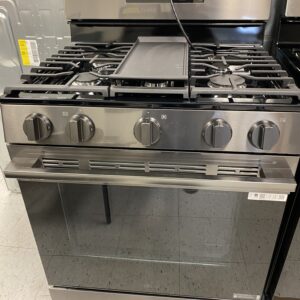 LG 30 in., 6.3 cu. ft. Free-Standing Single Oven Gas Range with 5 Burner ProBake Convection in Black Stainless Steel