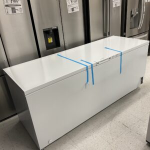 Frigidaire 25 cu. ft. Garage Ready Manual Defrost Chest Freezer in White with LED Light and Adjustable Temperature Control