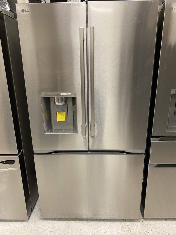 LG 24 cu. ft. Counter Depth MAX Zero Clearance 3-Door French Door Refrigerator with Craft Ice in PrintProof Stainless Steel
