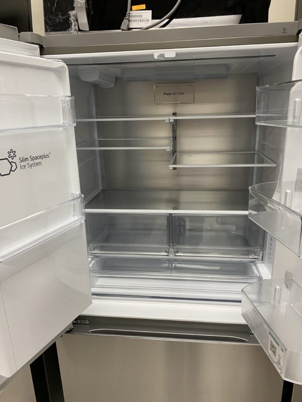LG 24 cu. ft. Counter Depth MAX Zero Clearance 3-Door French Door Refrigerator with Craft Ice in PrintProof Stainless Steel