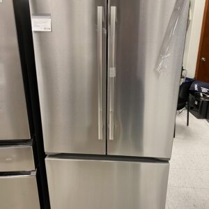 LG 33 in. W. 25 cu. ft. Smart 3-Door French Door Refrigerator Standard Depth MAX in PrintProof Stainless Steel