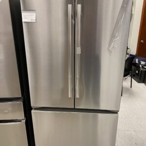 LG 33 in. W. 25 cu. ft. Smart 3-Door French Door Refrigerator Standard Depth MAX in PrintProof Stainless Steel