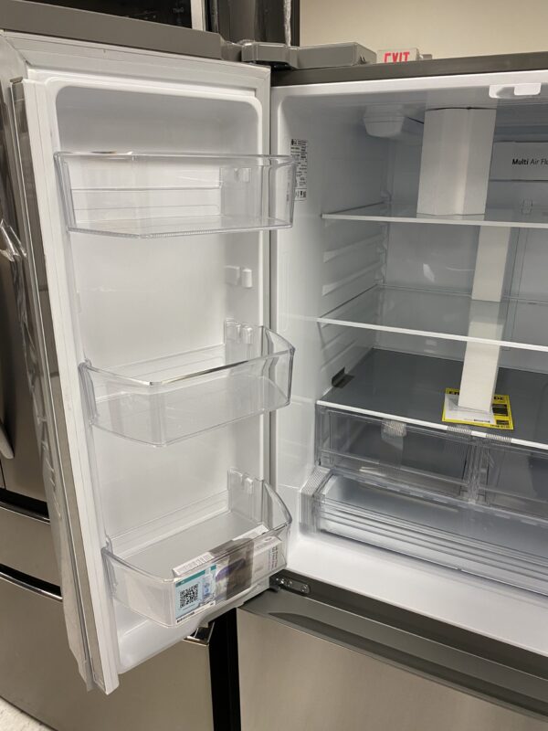LG 33 in. W. 25 cu. ft. Smart 3-Door French Door Refrigerator Standard Depth MAX in PrintProof Stainless Steel