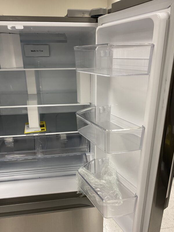LG 33 in. W. 25 cu. ft. Smart 3-Door French Door Refrigerator Standard Depth MAX in PrintProof Stainless Steel