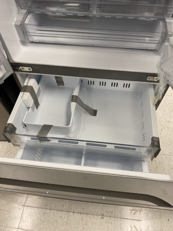 LG 33 in. W. 25 cu. ft. Smart 3-Door French Door Refrigerator Standard Depth MAX in PrintProof Stainless Steel
