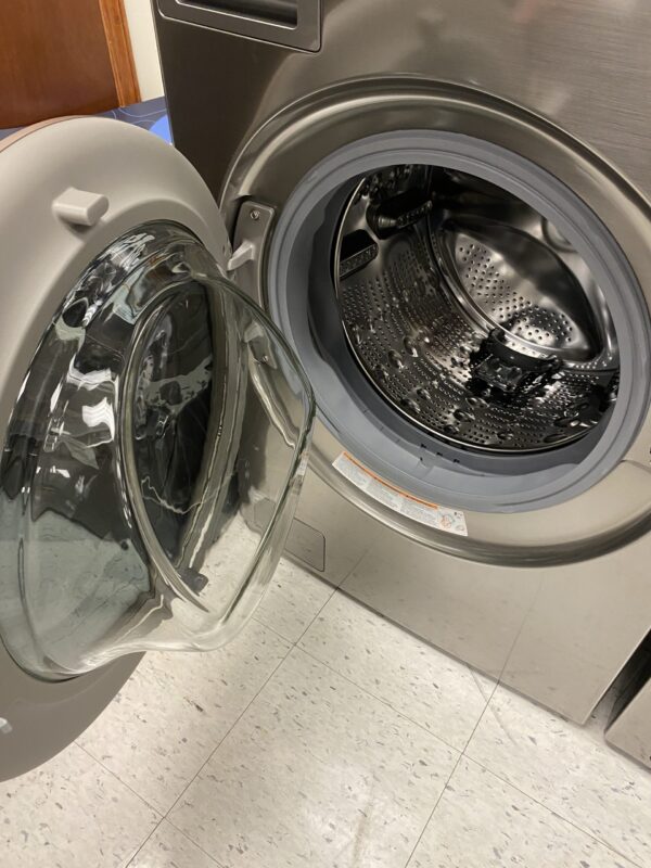 LG WashTower Stacked SMART Laundry Center 4.5 Cu.Ft. Front Load Washer & 7.4 Cu.Ft. Electric Dryer in Graphite Steel