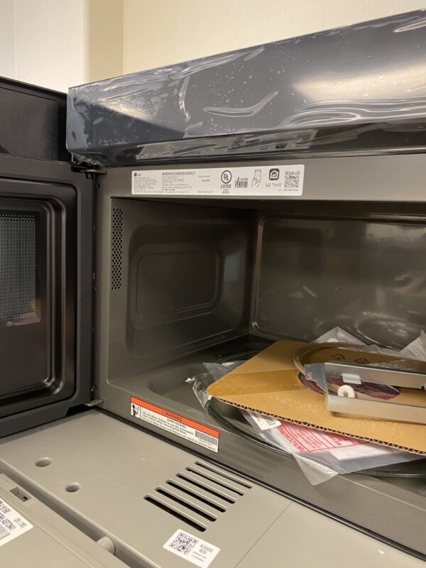 LG Smart 30 in. W 2 cu. ft. Over the Range Microwave with EasyClean 1,050-Watt in PrintProof Stainless Steel