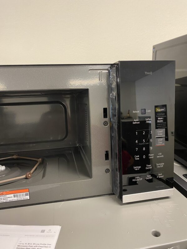 LG 1.3 cu. ft. 30 in. W Low Profile Over the Range Microwave Oven with EasyClean in PrintProof Stainless Steel 1000- Watt