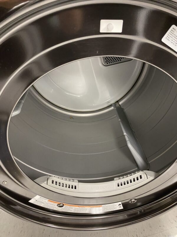 LG 7.4 Cu. Ft. Vented SMART Stackable Electric Dryer in Black Steel with TurboSteam and Sensor Dry Technology