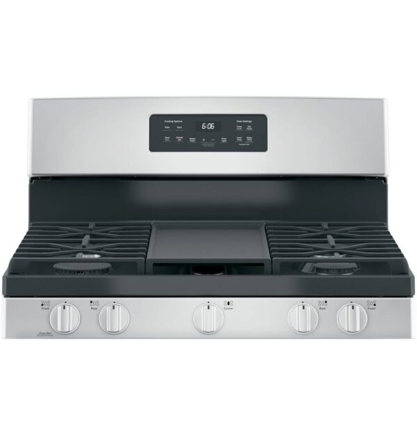 GE 30 in. 5.0 cu. ft. Freestanding Gas Range in Stainless Steel with Griddle