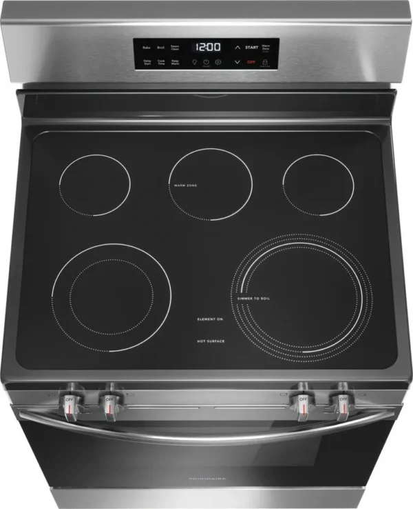 Frigidaire 30-in Glass Top 5 burners 5.3-cu ft Freestanding Electric Range Stainless Steel stove