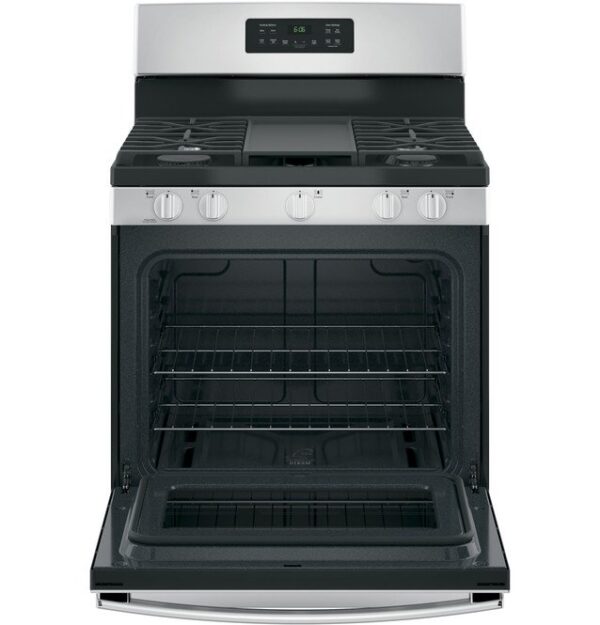 GE 30 in. 5.0 cu. ft. Freestanding Gas Range in Stainless Steel with Griddle