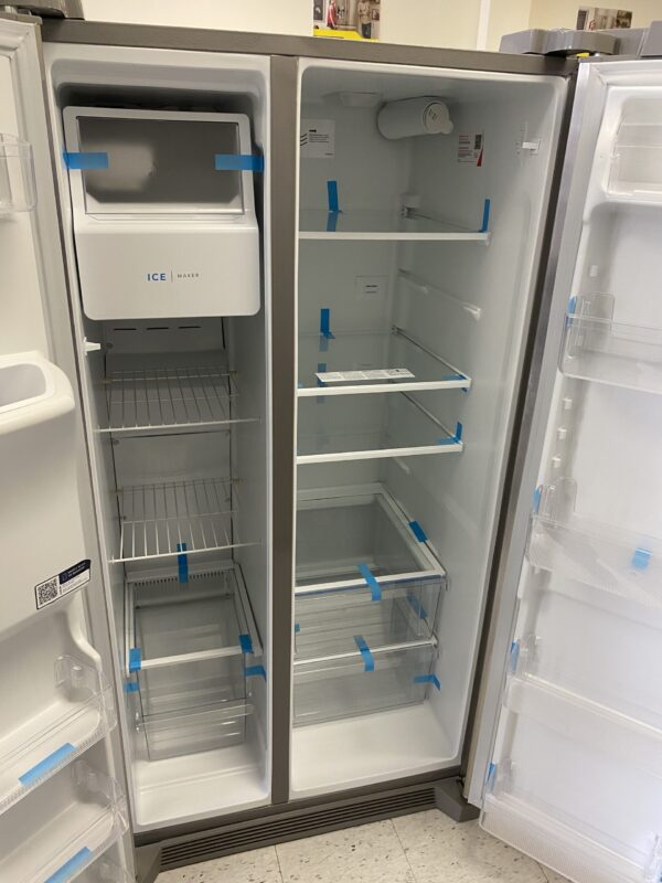 Frigidaire 22 Cu Ft Counter-Depth Side-by-Side Refrigerator cooler with EvenTemp™ available today