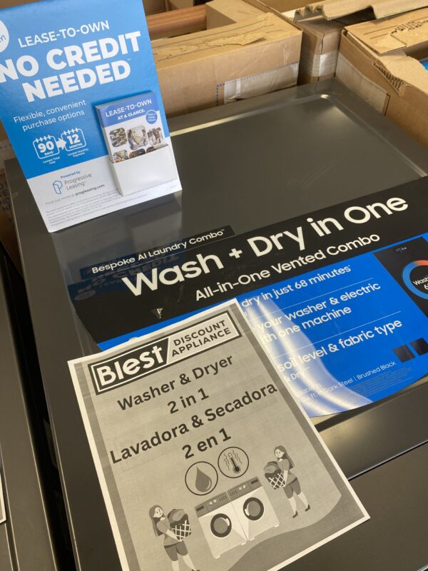 Samsung Bespoke 5.3-cu ft Capacity Ivory Vented All-In-One ENERGY STAR Washer Dryer Combo lavadora-secadora