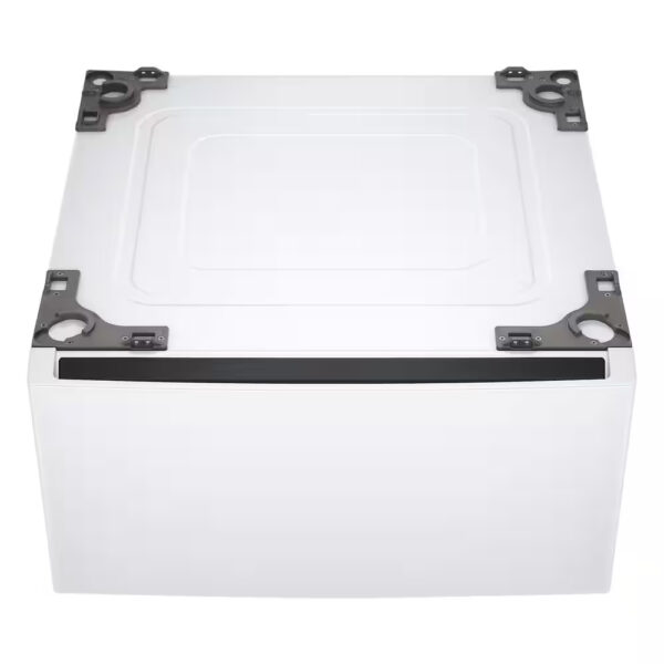 111 LG 27 in. Laundry Pedestal in White with Storage Drawer laundry storage base organizer