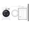 LG 5.0 cu. ft. Stackable Smart Front Load Washer washing lavadora clothes in White