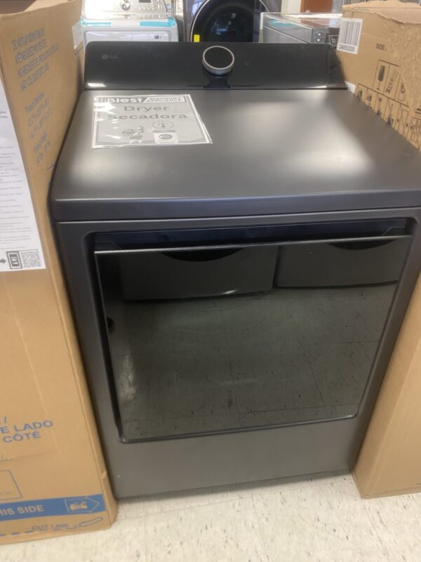 LG 7.3 cu ft Vented SMART Electric Dryer in Matte Black with TurboSteam dryer secadora ropa