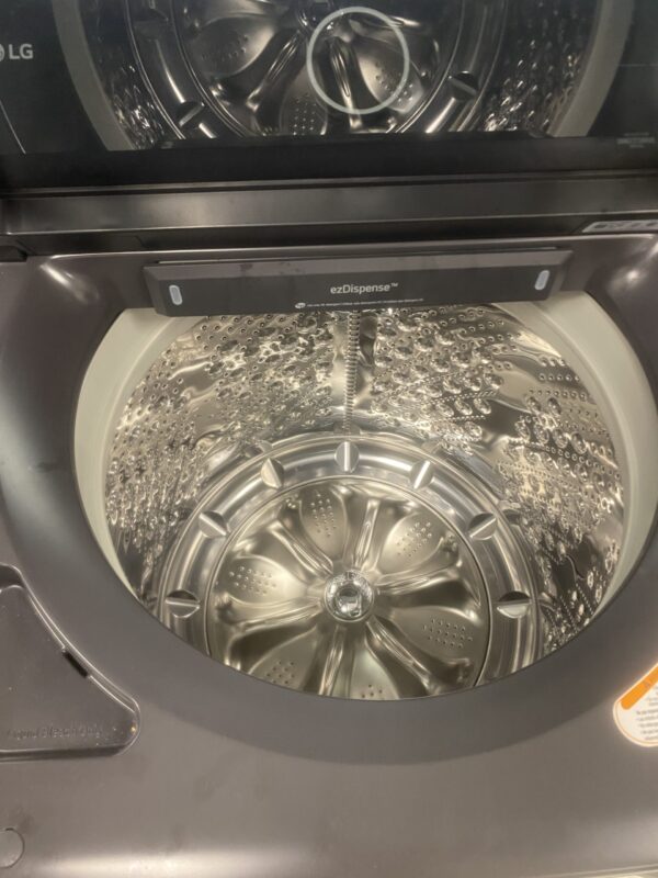 LG 6.3 cu ft SMART Top Load Washer in Matte Black with Impeller eZDispense washer lavadora spin