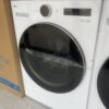 LG 5.0 cu. ft. Stackable Smart Front Load Washer washing lavadora clothes in White