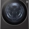 1 LG 4.5 cu. ft. lavadora washer front load laundry machine Black Steel steam In Stock