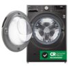 2 LG 4.5 cu. ft. lavadora washer front load laundry machine Black Steel steam In Stock