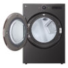 LG 7.4 cu. ft. secadora dryer vented ropa smart stackable Black Steel AI