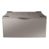 2 Samsung 27 in. Laundry Pedestal in Champagne with Storage Drawer