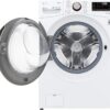 2 (PED Included) LG 4.5 Cu. Ft. Stackable SMART Front Load Washer in White with Steam and TurboWash360 Technology