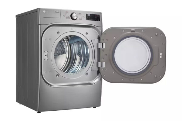 LG 9.0 cu. ft. secadora dryer ropa vented smart stackable Graphite Steel con pedestal