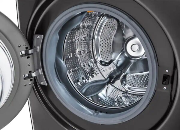 3 LG 4.5 cu. ft. lavadora washer front load laundry machine Black Steel steam In Stock