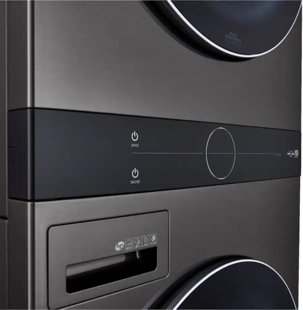Washer dryer combo gas tower 4.5 and 7.4 cu ft black steel special deal available today