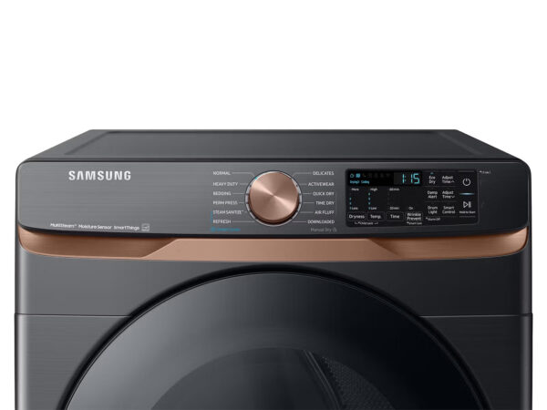 Samsung 7.5 cu. ft. secadora dryer vented ropa smart Brushed Black con pedestal In Stock