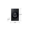 Samsung 5.3 cu. ft. lavasecadora all-in-one laundry compacta vented dos en uno Brushed Black