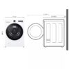 5 LG 5.0 cu. ft. lavadora washer front load clothes smart White steam TurboWash
