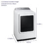 Samsung 7.4 cu. ft. secadora dryer vented ropa smart White Steam Sanitize+