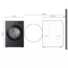 LG 7.4 cu. ft. secadora dryer vented ropa smart stackable Black Steel AI