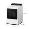 LG 7.3 cu. ft. secadora dryer vented ropa smart Alpine White EasyLoad
