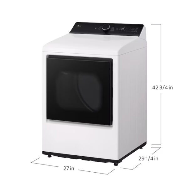 LG 7.3 cu. ft. secadora dryer vented ropa smart Alpine White EasyLoad
