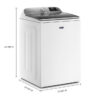 Maytag 5.3 cu. ft. lavadora washer top load clothes smart White Extra Power