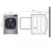 LG 5.2 cu. ft. lavadora washer front load laundry machine steam Graphite Steel In Stock
