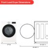 5 LG 7.4 cu. ft. secadora dryer vented ropa smart Alpine White TurboSteam LCD