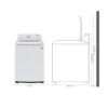 LG 4.5 cu. ft. lavadora washer top load clothes White impeller laundry
