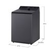 5 LG 5.5 cu. ft. lavadora washer top load clothes smart Matte Black Easy Unload