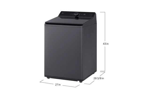 5 LG 5.5 cu. ft. lavadora washer top load clothes smart Matte Black Easy Unload