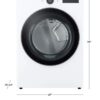 Gas dryer 7.4 cu ft white with steam smart system special deal available today
